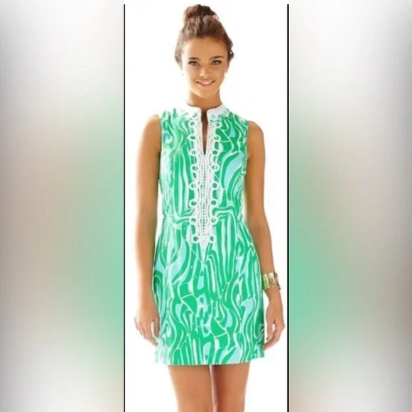 Lilly Pulitzer | Dresses | Lillypulitzer Alexa Shift Dress Sleeveless Finders  Keepers Blue Greensize | Poshmark